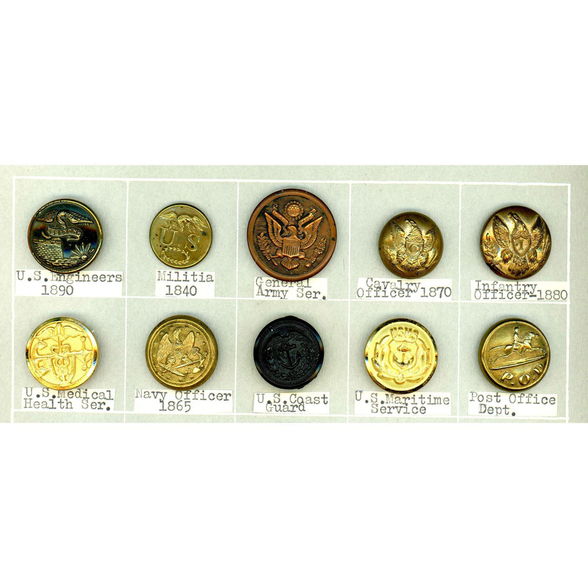 A card of division one uniform buttons - Bild 2 aus 4