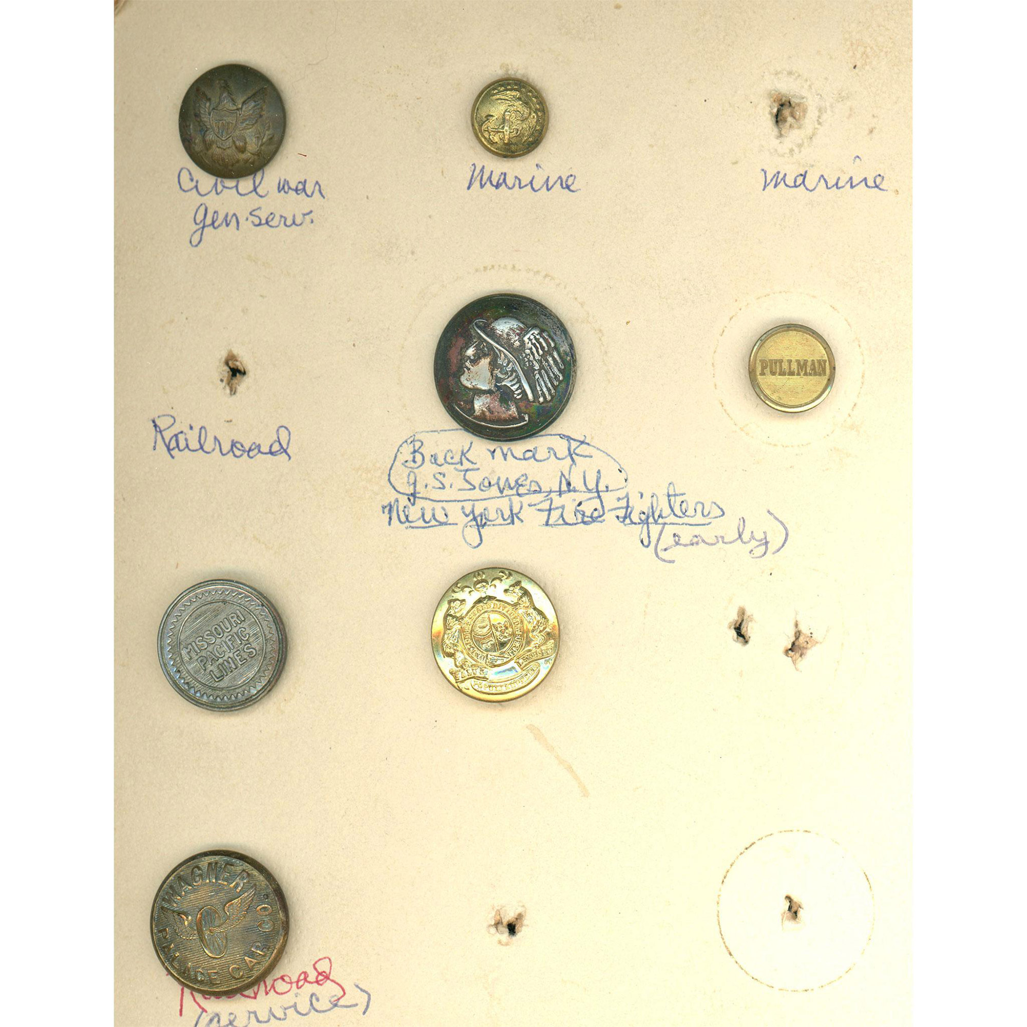 A box lot of assorted uniform buttons on cards - Image 5 of 8