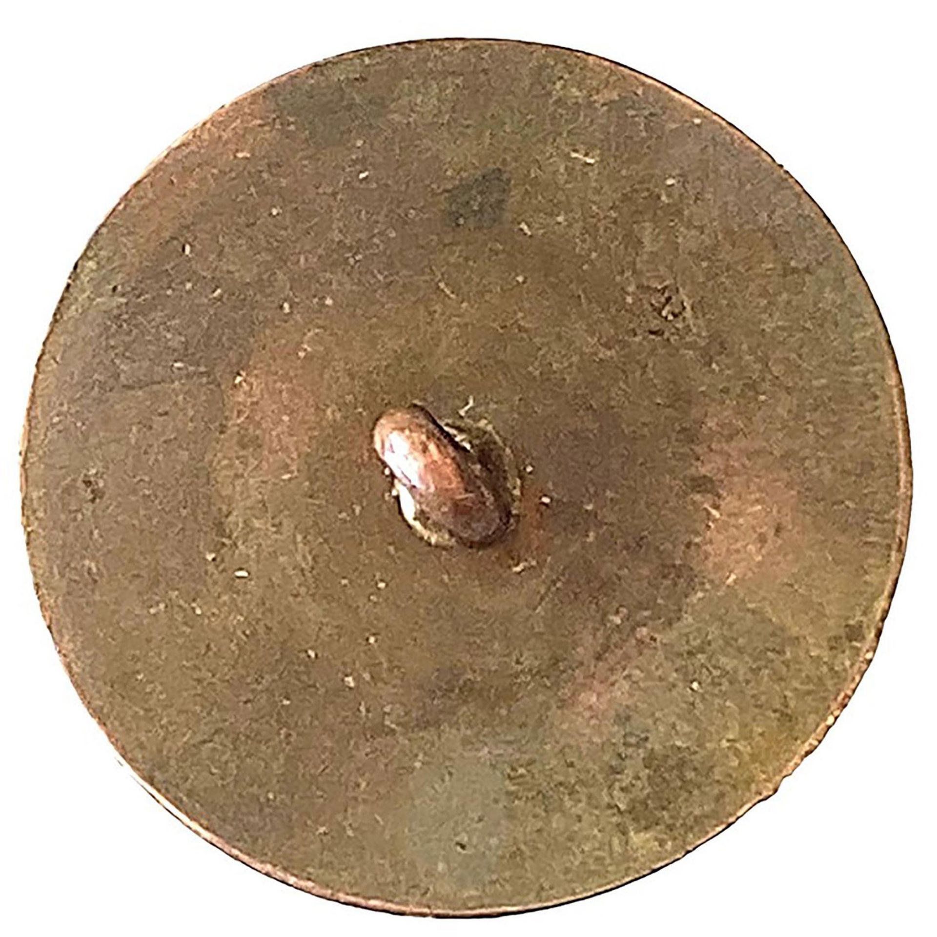 A rare division one glass centered copper button - Bild 3 aus 3