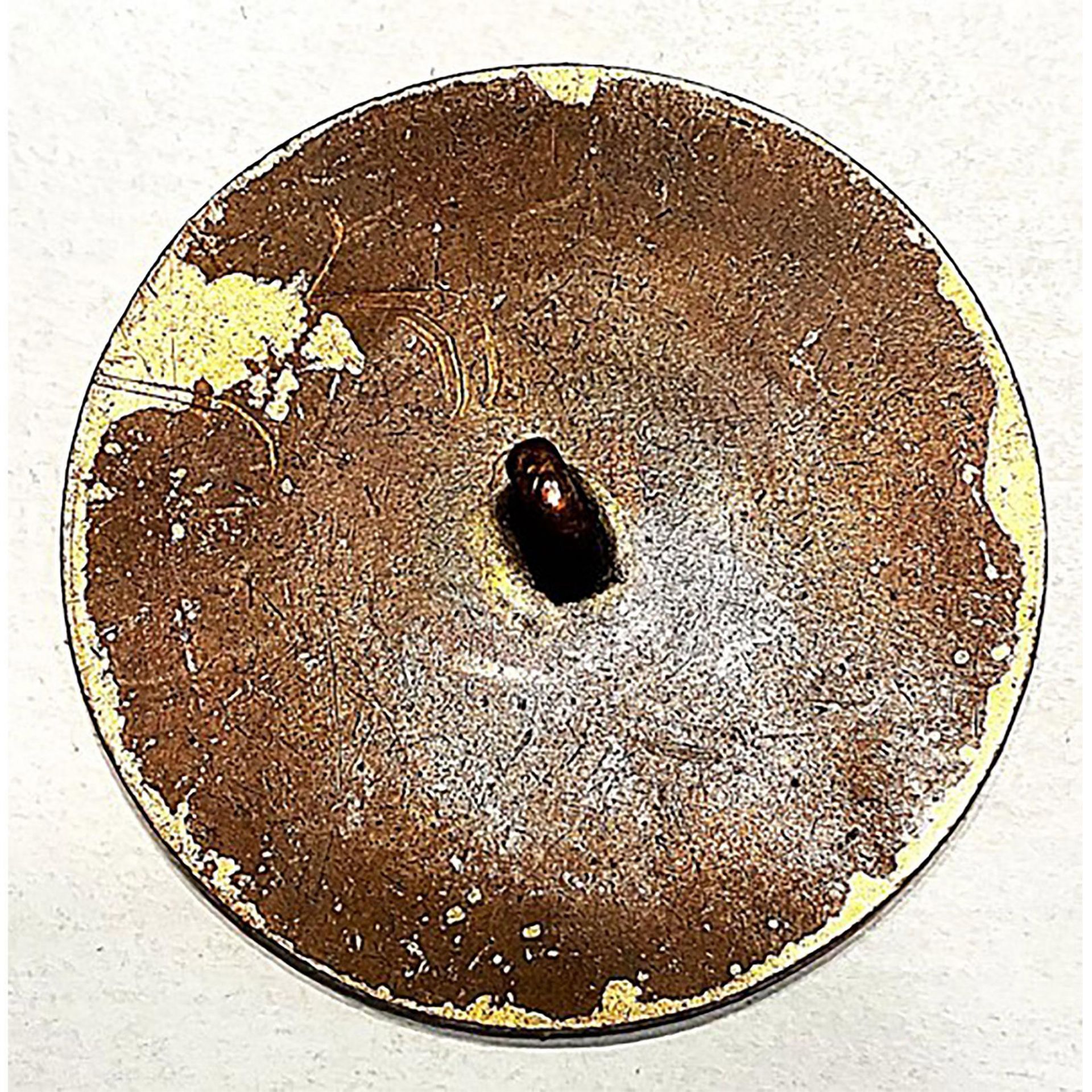 A division 1 beautifully chased/engraved copper button - Bild 2 aus 2