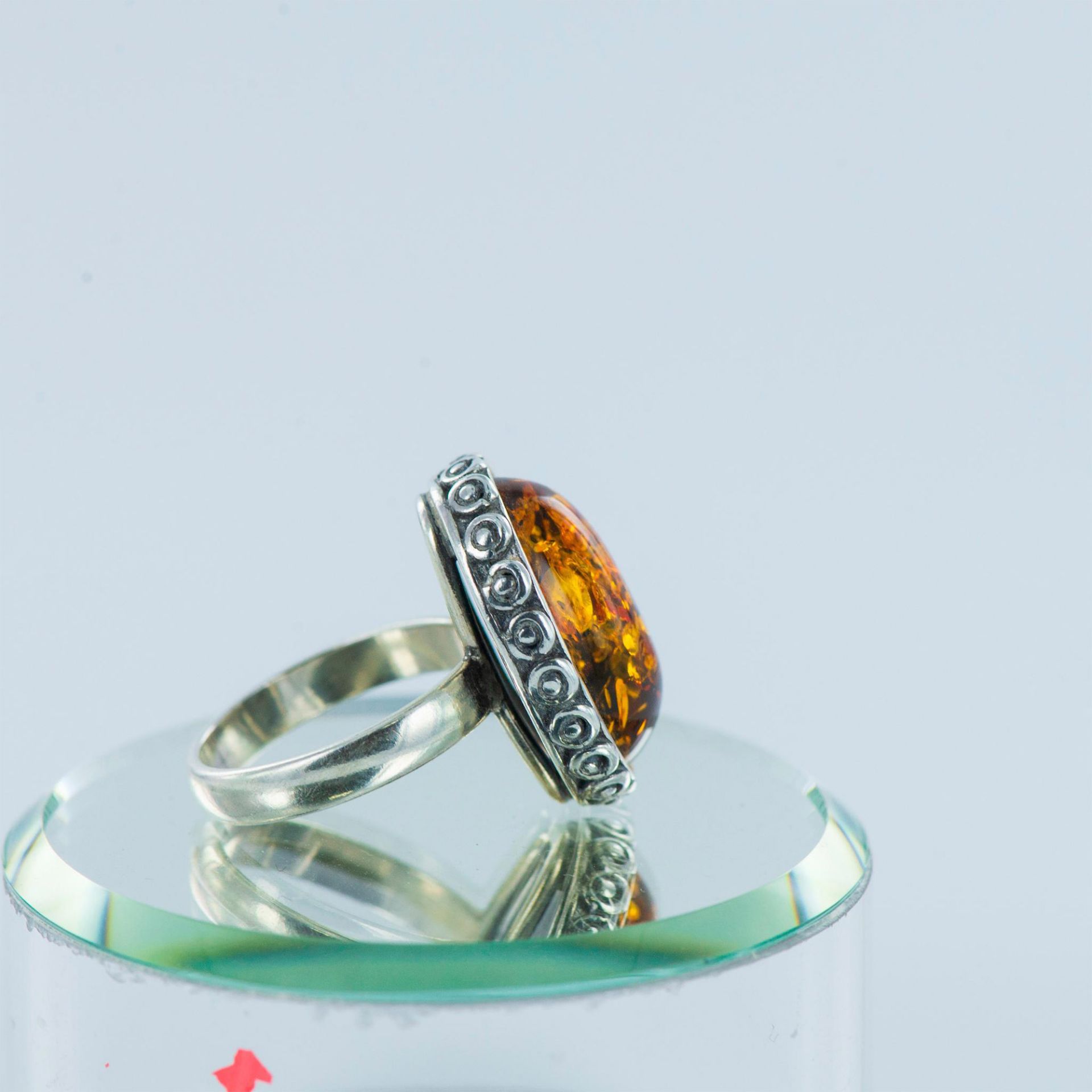 Sterling Silver and Amber Ring - Bild 12 aus 12