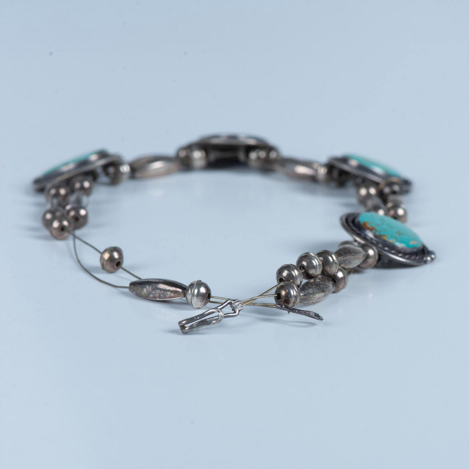 Sterling Silver and Turquoise Necklace - Image 5 of 9