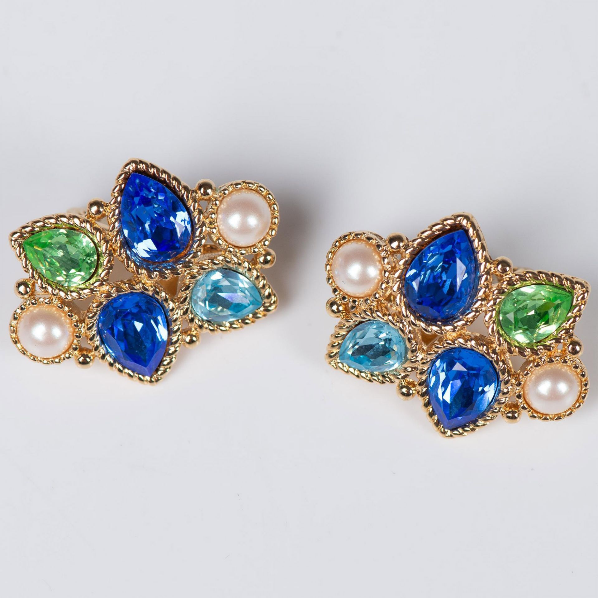 4pc Monet Rhinestone Brooch, Earrings and Bracelet - Bild 3 aus 5