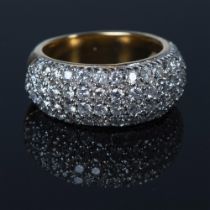 Bold 14K Yellow Gold & Diamond Ring Band