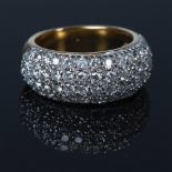 Bold 14K Yellow Gold & Diamond Ring Band