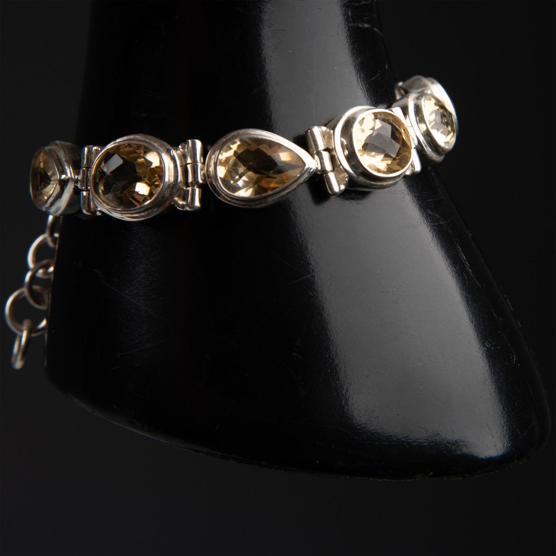 Sterling Silver and Citrine Bracelet - Bild 3 aus 5