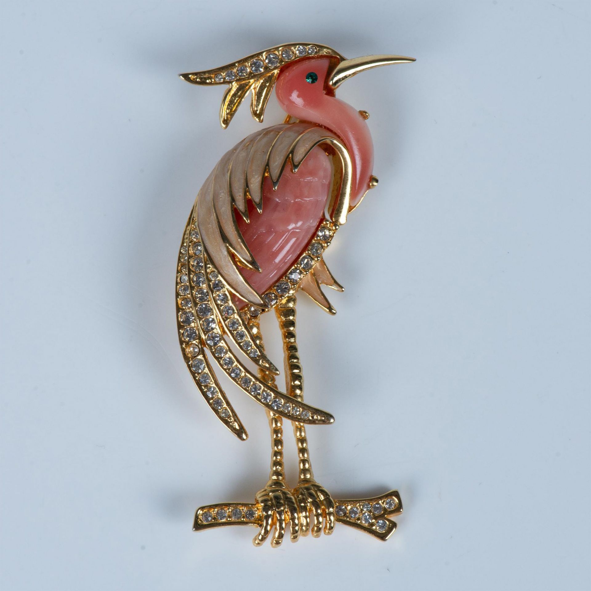 Hattie Carnegie Rhinestone Heron Bird Brooch