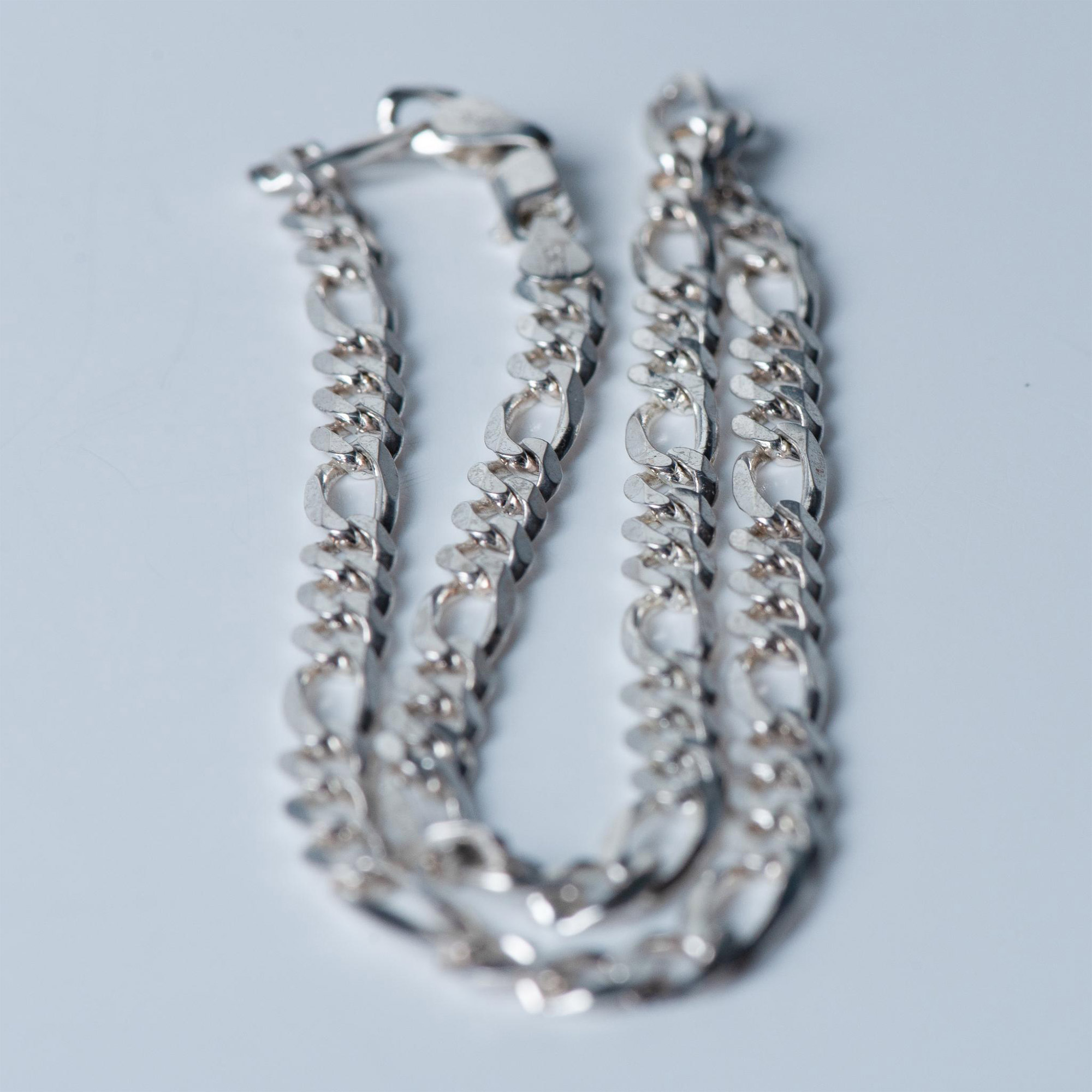 Sterling Silver Figaro Link Chain Necklace - Image 2 of 3