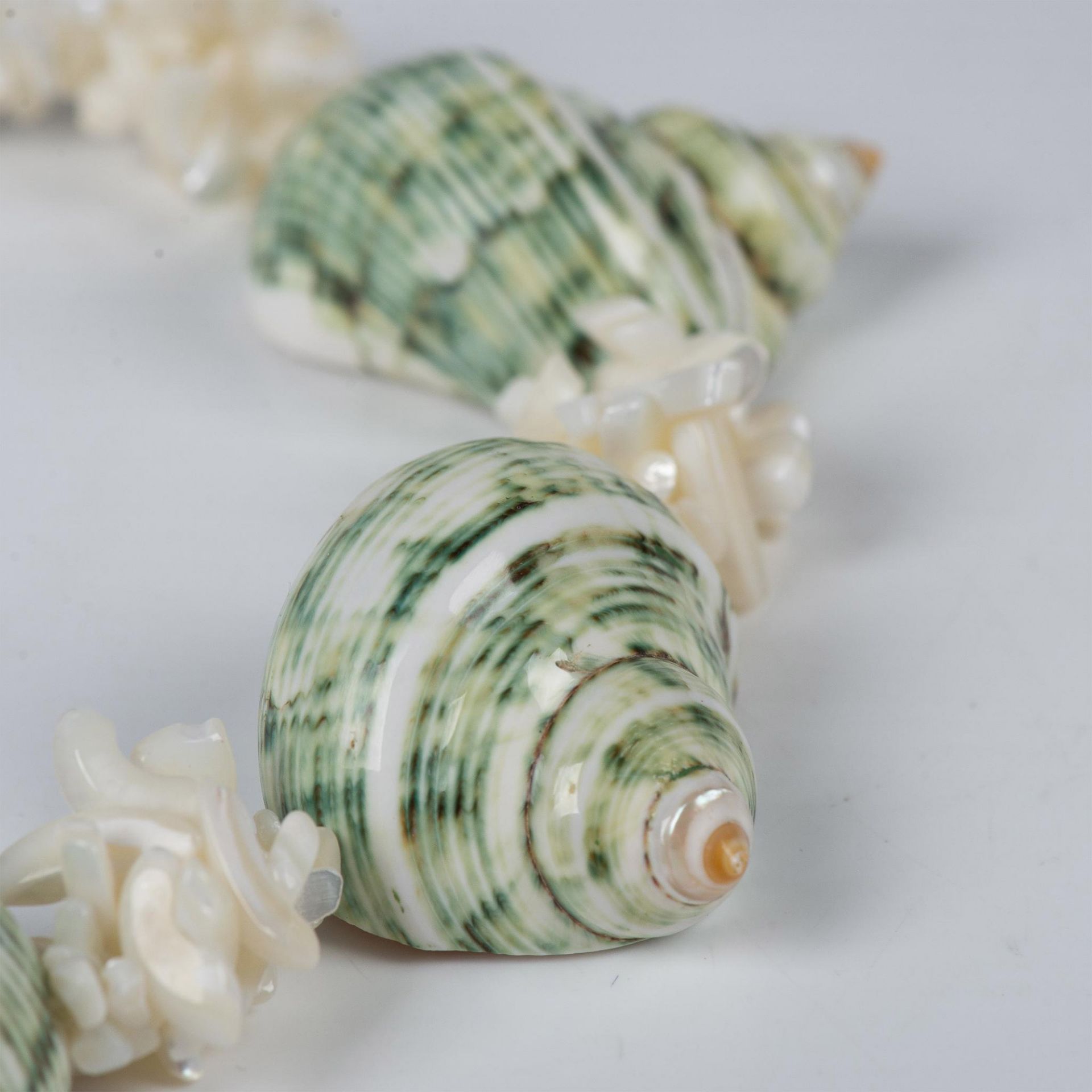 2pc Large Shell & Mother of Pearl Necklace & Bracelet - Image 4 of 9