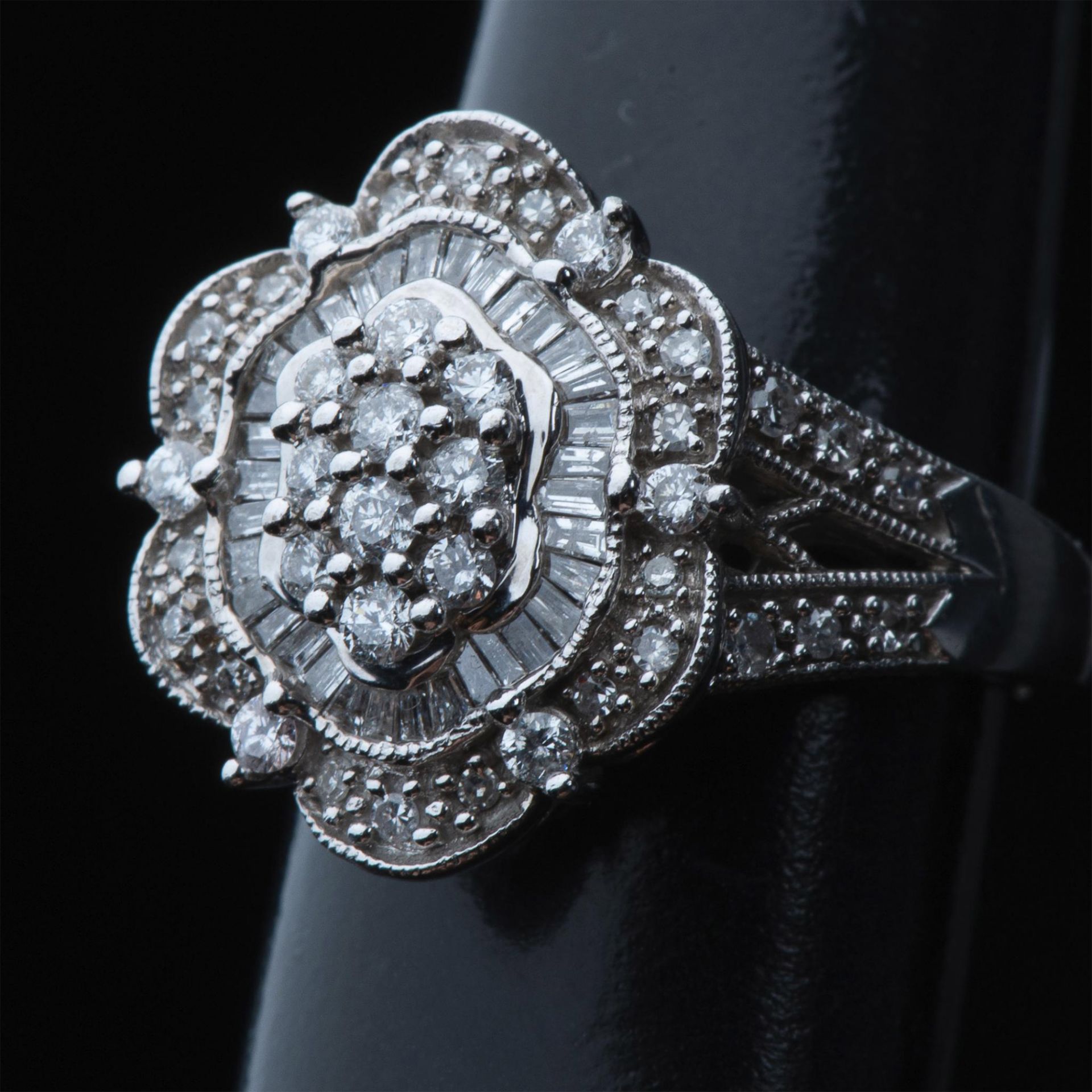 Sparkling 14K White Gold & Diamond Ring