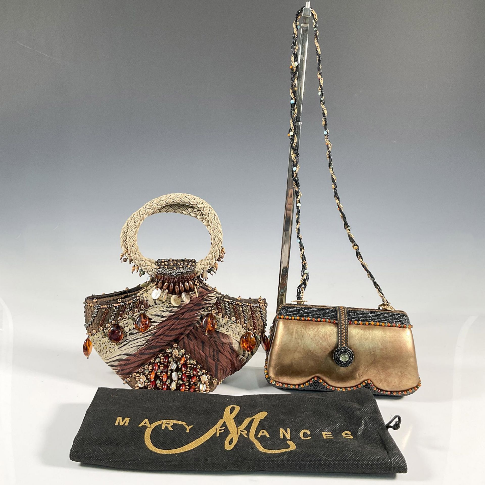 2pc Mary Frances Purses, Minaudiere & Animal Print Bags - Bild 3 aus 5