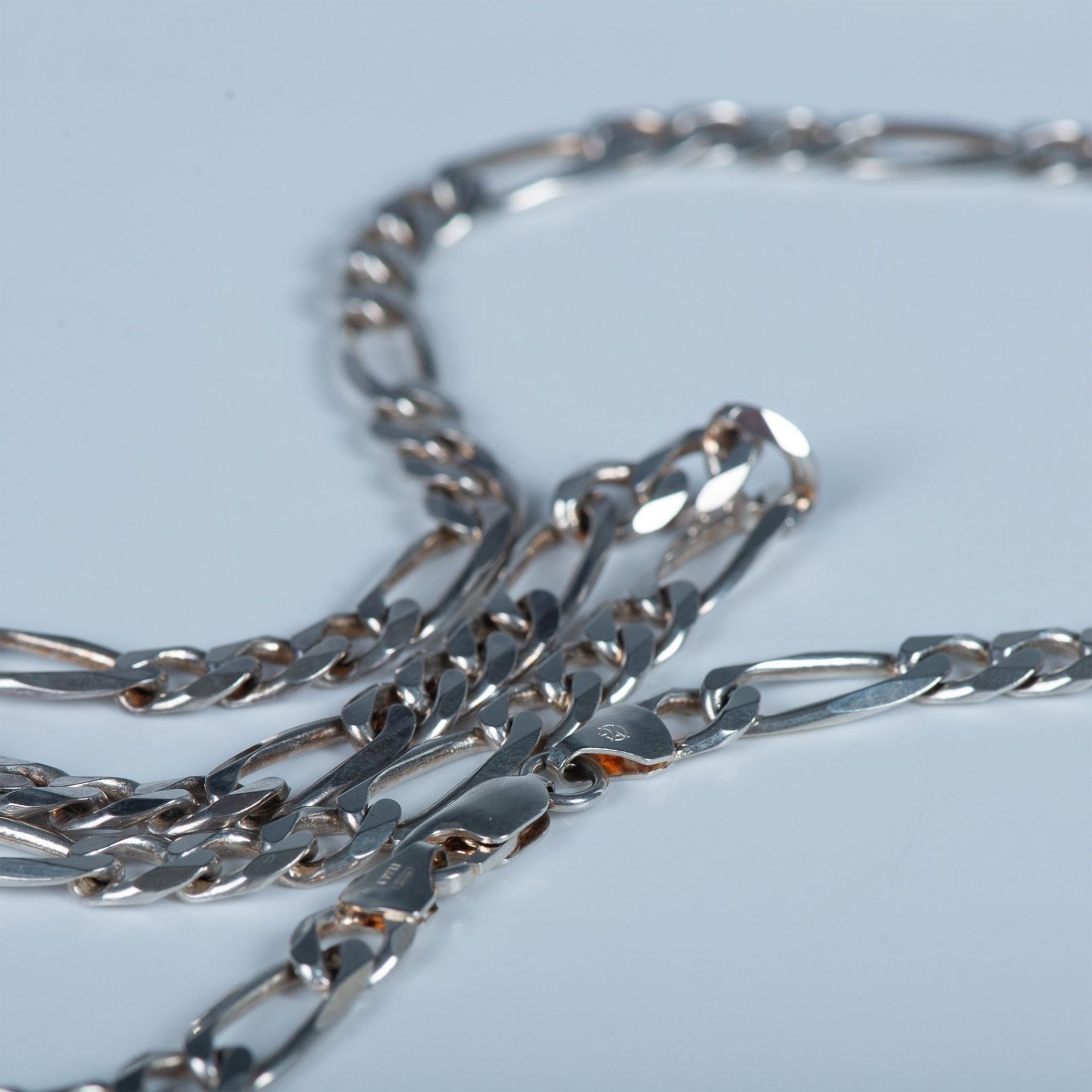 Sterling Silver Figaro Link Chain Necklace - Image 2 of 3