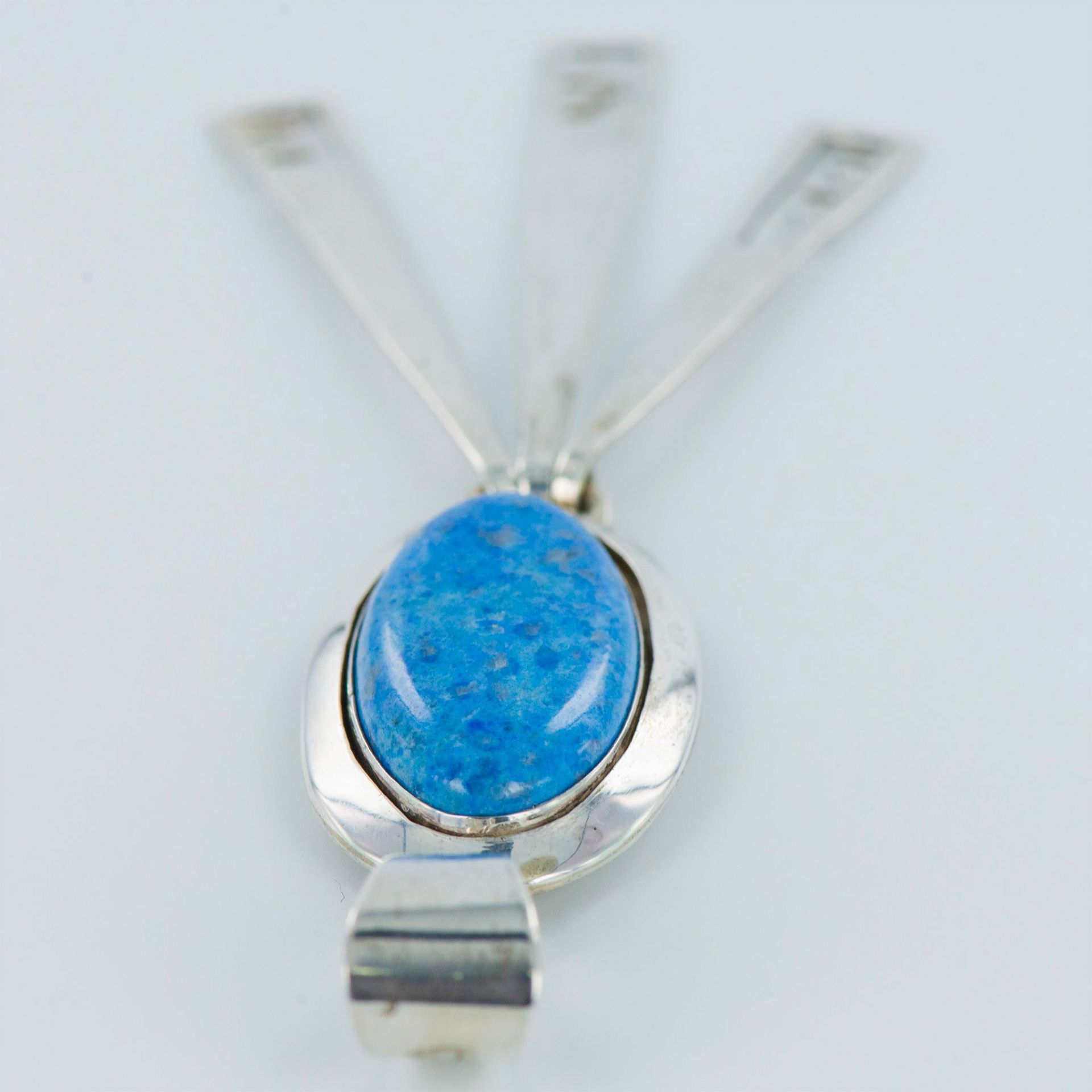 Jackson Sterling Silver and Turquoise Pendant - Image 3 of 5