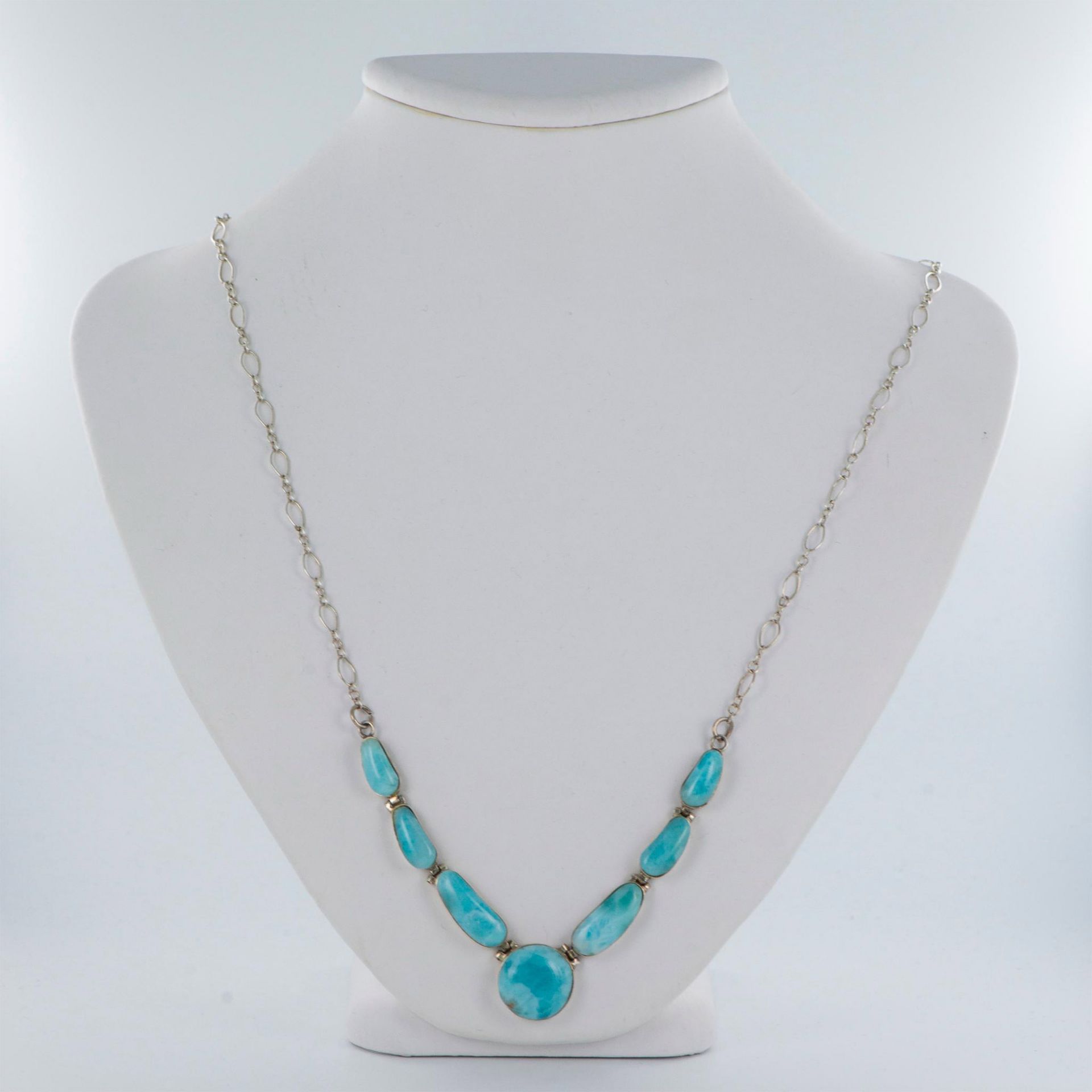 Larimar and Sterling Silver Necklace