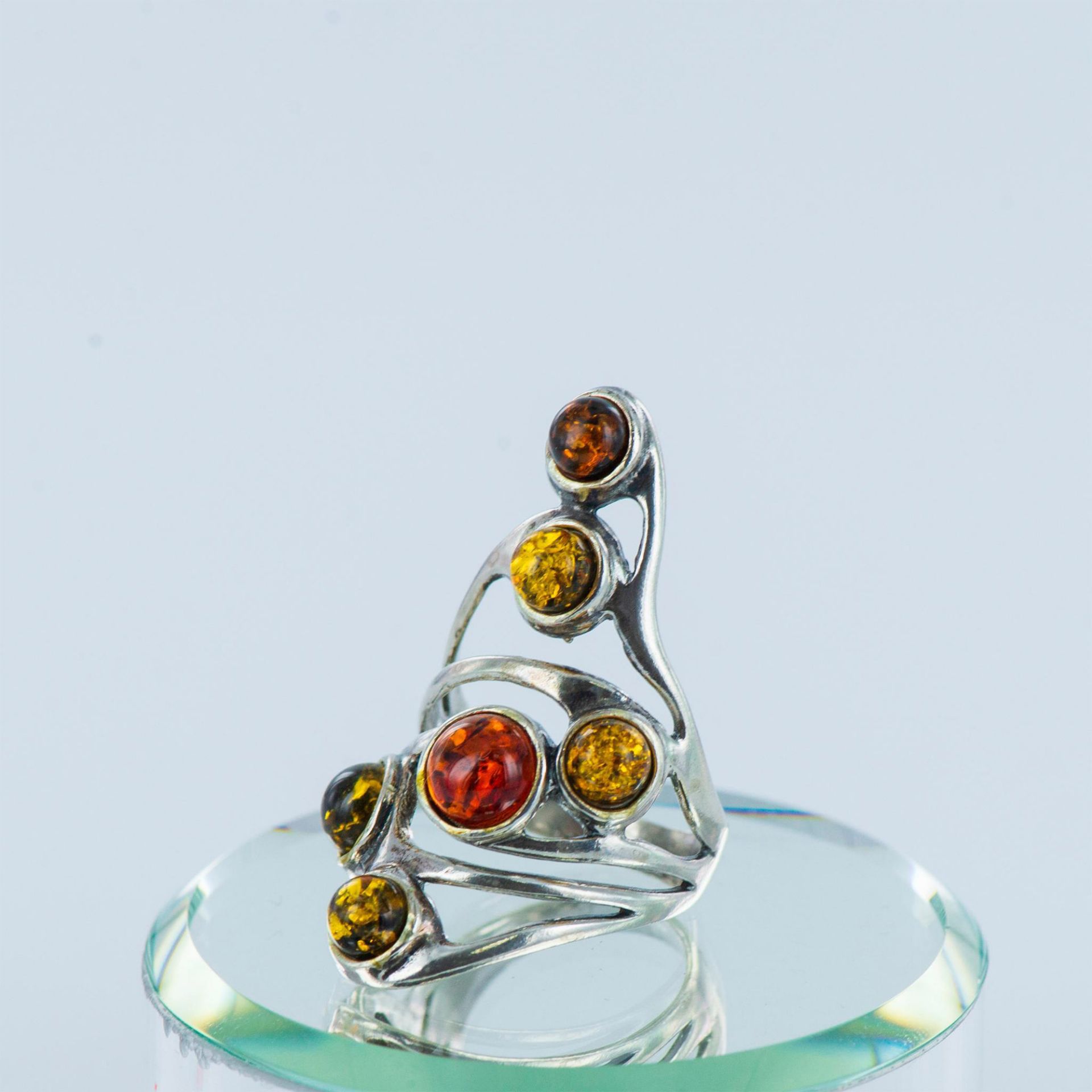 Sterling Silver and Amber Ring - Bild 8 aus 10