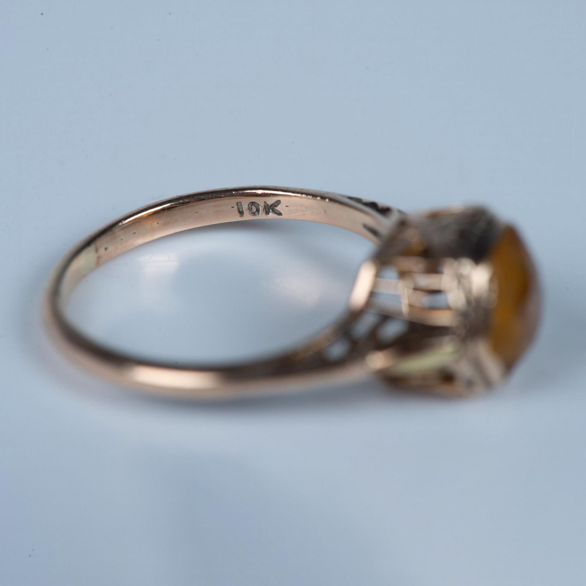 Vintage 10K Yellow Gold & Citrine Ring - Image 3 of 5
