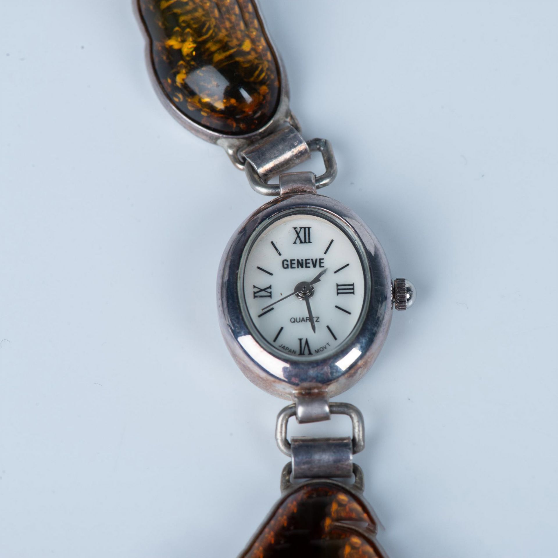 Sterling Silver and Baltic Amber Watch - Bild 2 aus 5