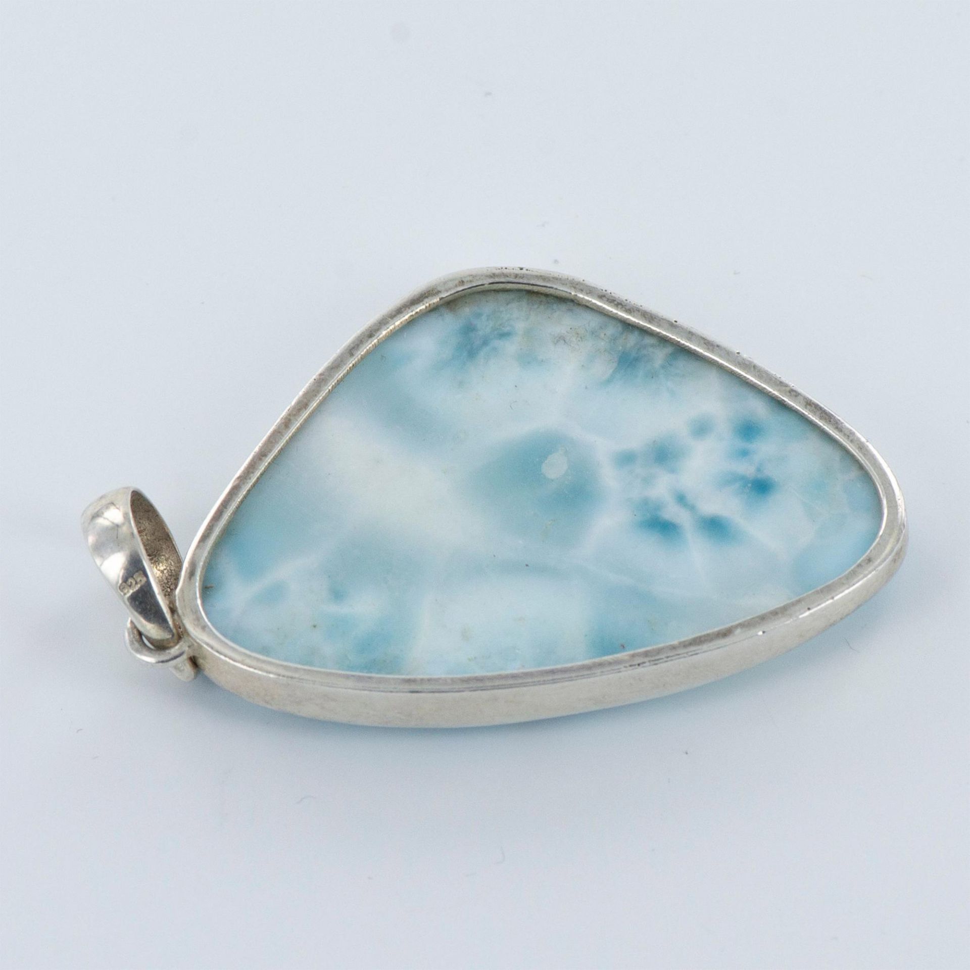 Larimar and Sterling Silver Pendant - Bild 5 aus 5