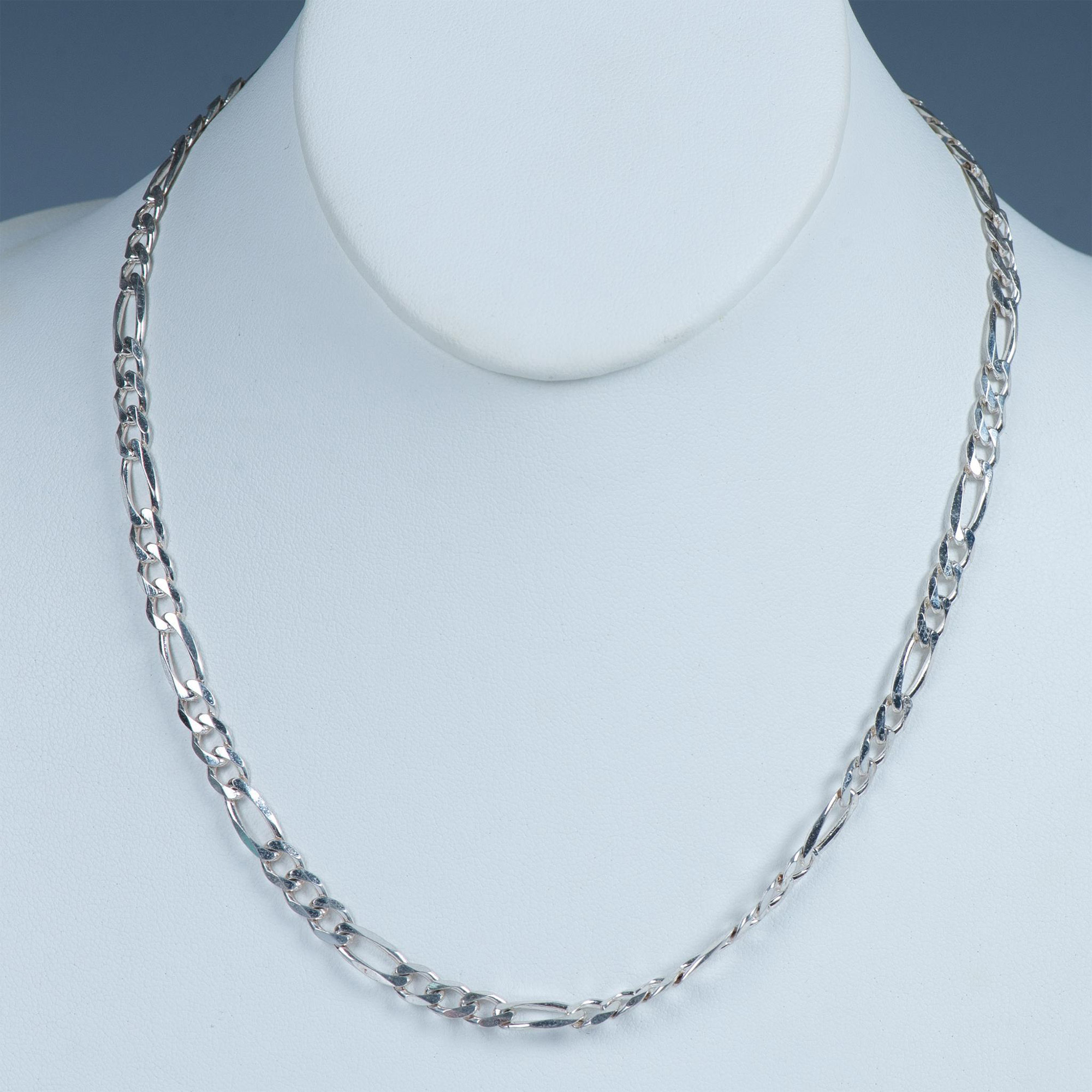 Sterling Silver Figaro Link Chain Necklace