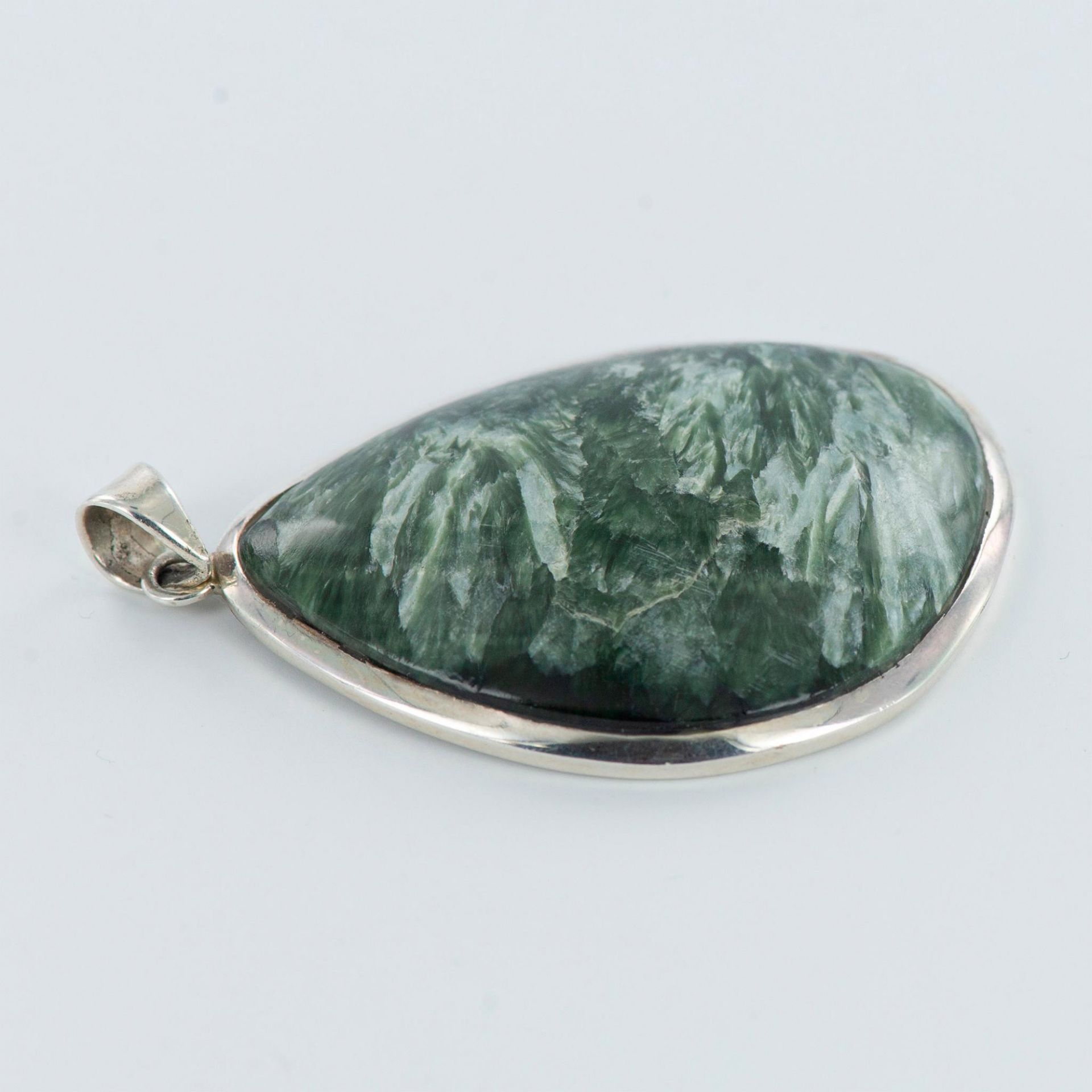 Seraphinite and Sterling Silver Pendant - Bild 3 aus 4