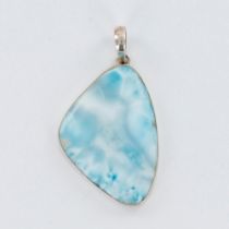 Larimar and Sterling Silver Pendant