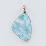 Larimar and Sterling Silver Pendant