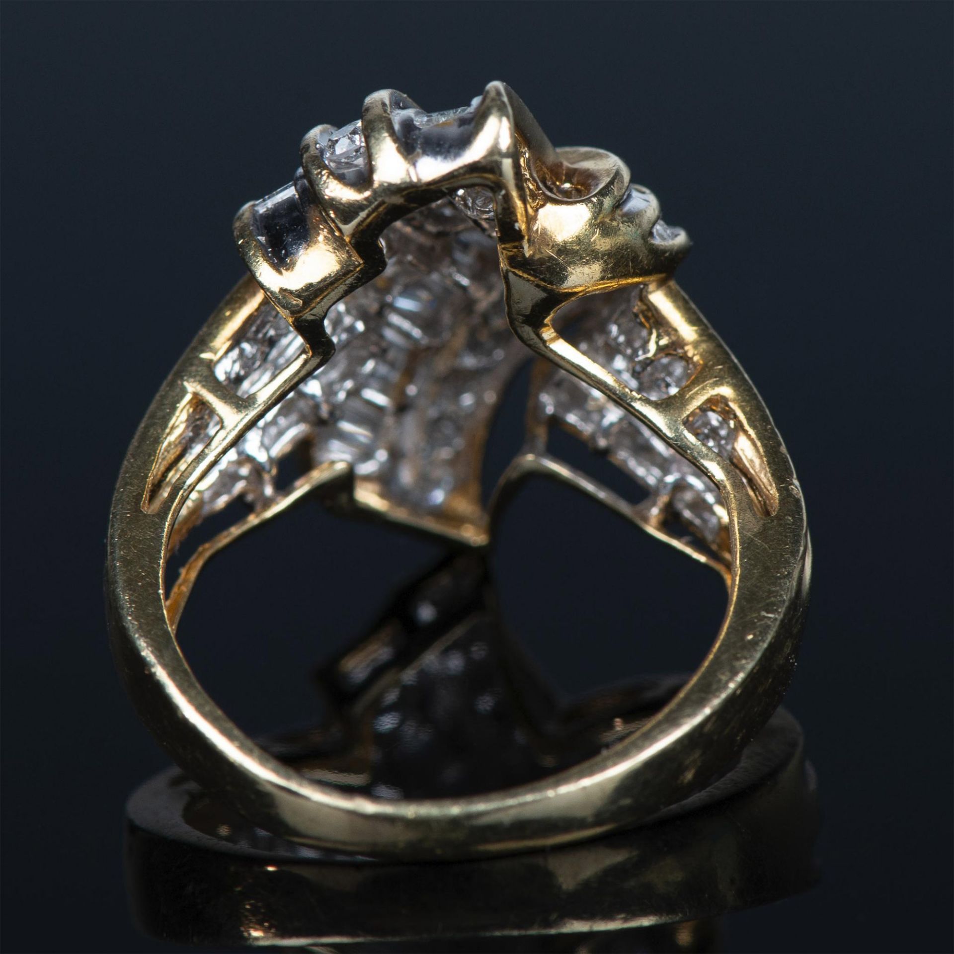 Gorgeous 14K Yellow Gold & Diamond Cocktail Ring - Image 4 of 13