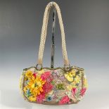 Mary Frances Purse, Summertime Flowers w/Basketweave