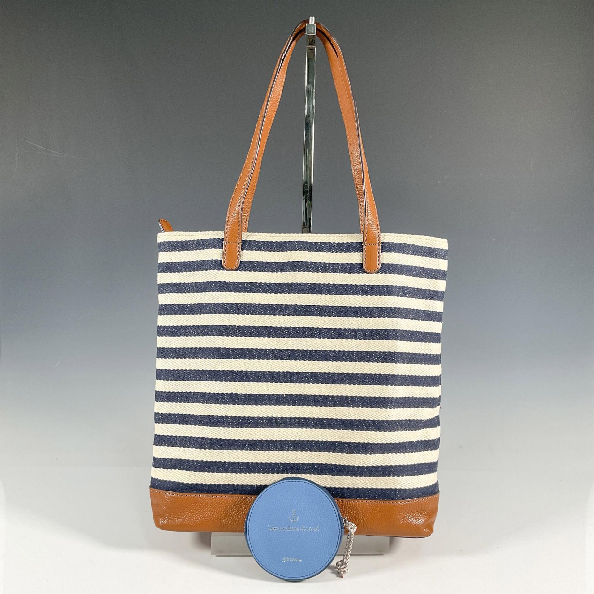 Brighton Canvas/Leather Nautical Handbag and Change Purse - Image 2 of 4