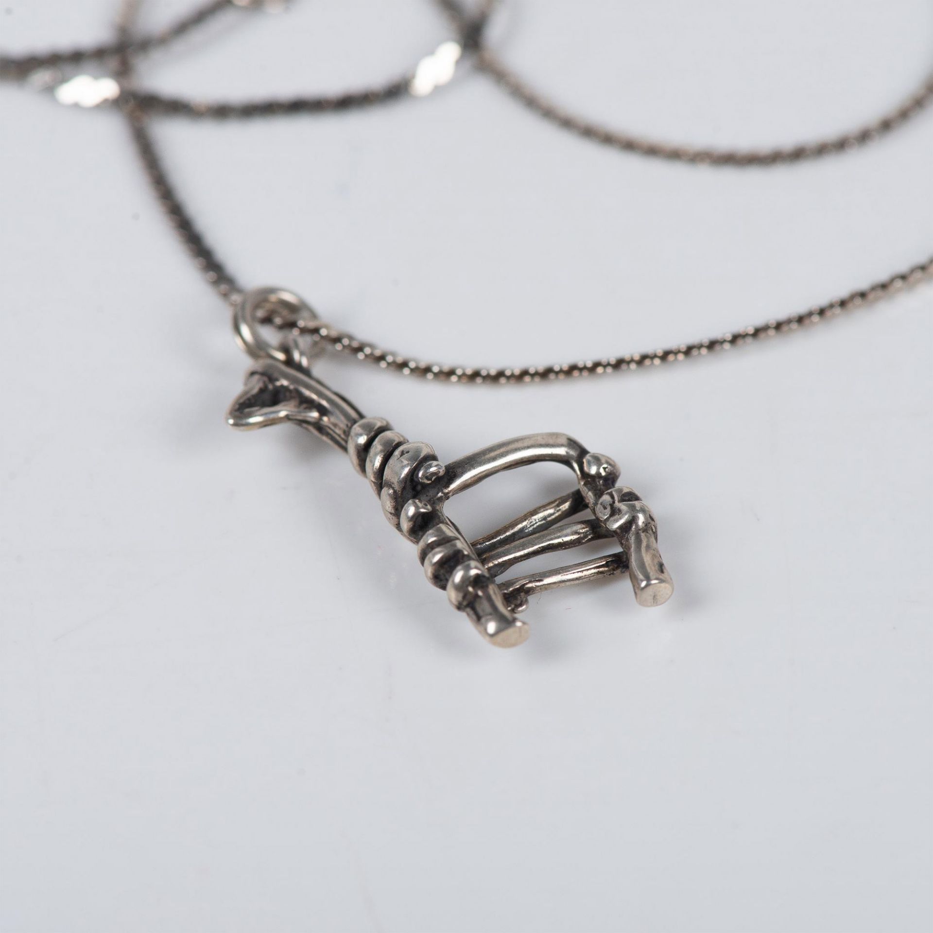 Silver Native American Stick Figure Horse Necklace - Bild 7 aus 7