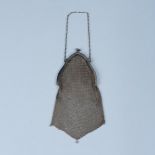 Whiting & Davis Sterling Silver Mesh Frame Bag