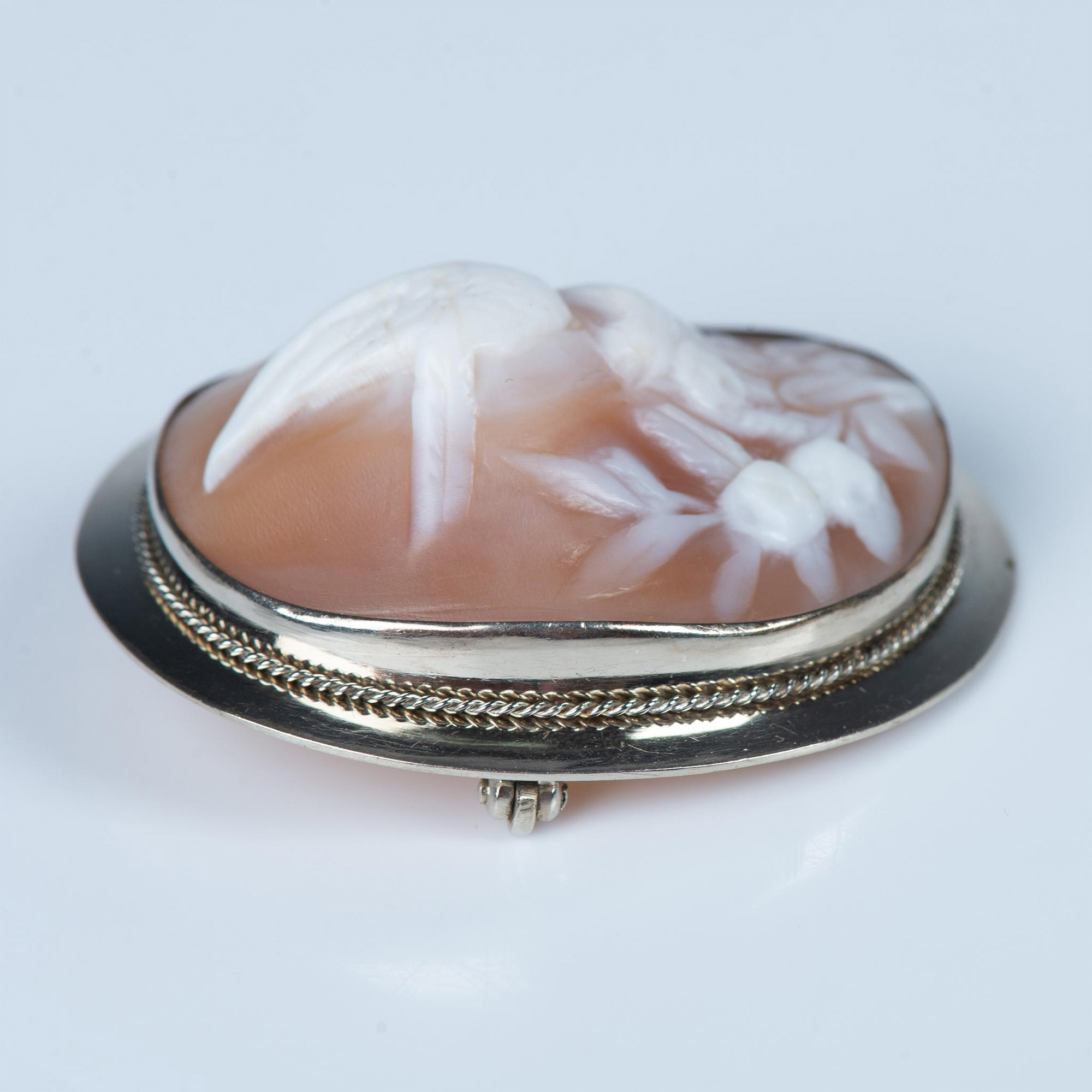 Sterling Silver Shell Cameo Brooch - Image 4 of 5