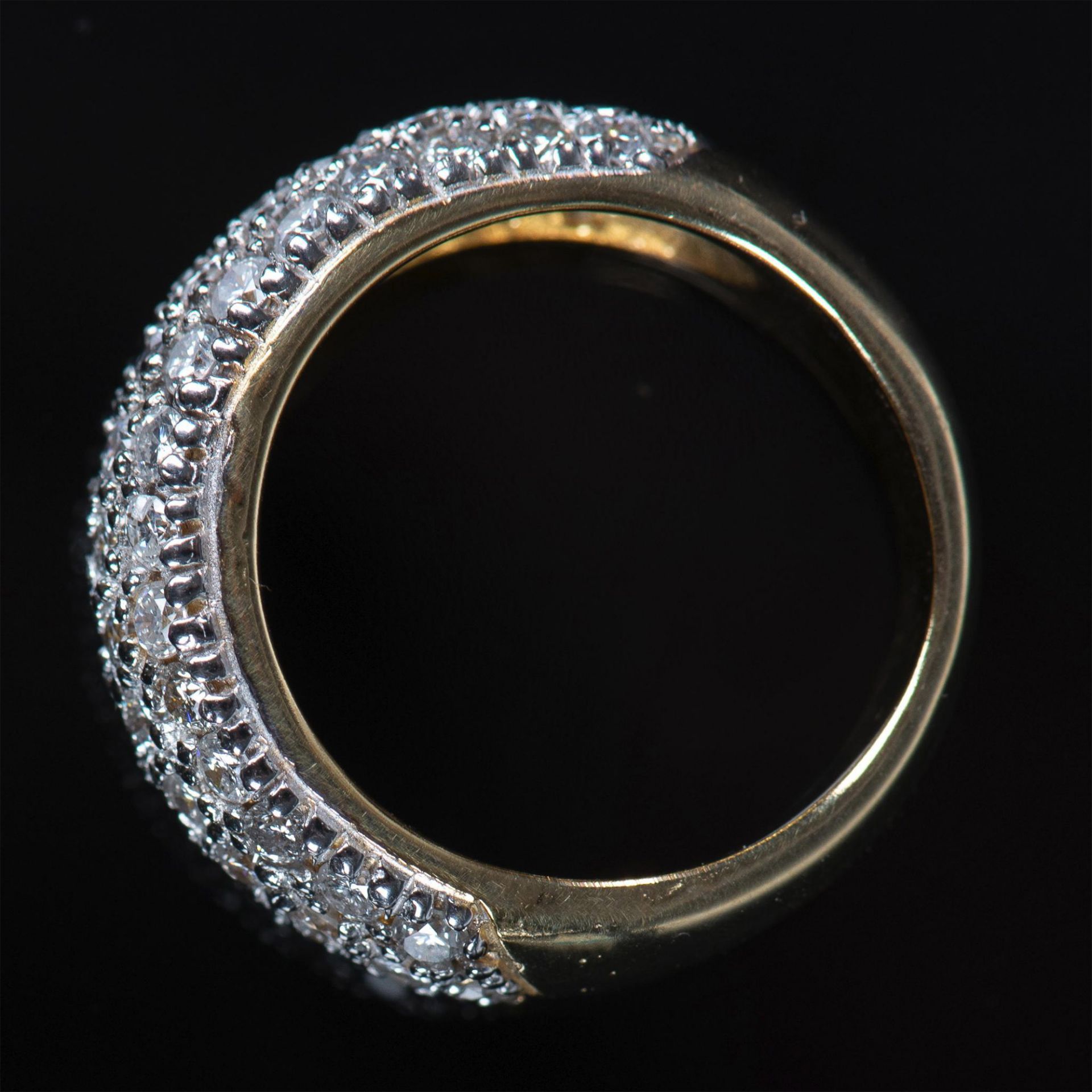 Bold 14K Yellow Gold & Diamond Ring Band - Image 6 of 9