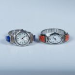 2pc Sterling Silver and Stone Watches