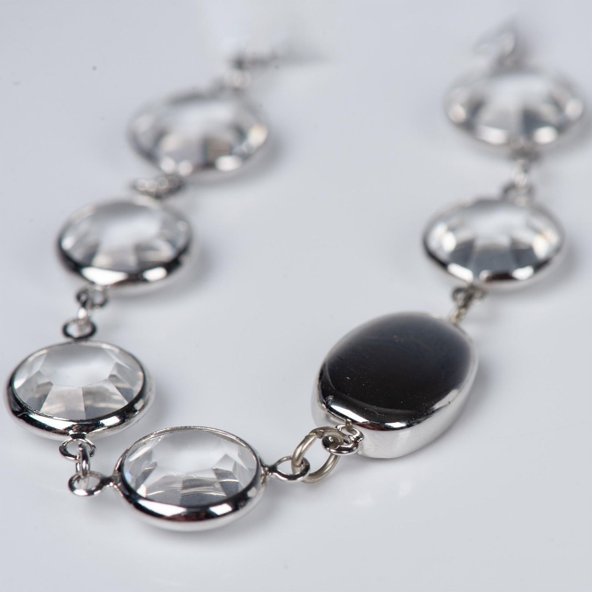 2pc Swarovski Crystal Bezel Necklace and Bracelet Set - Image 5 of 5