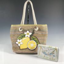 2pc Brighton Braided Beach Tote Bag + Wallet