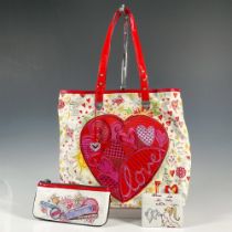 3pc Brighton Handbag, Wallet and Pouch, Love and Makeup