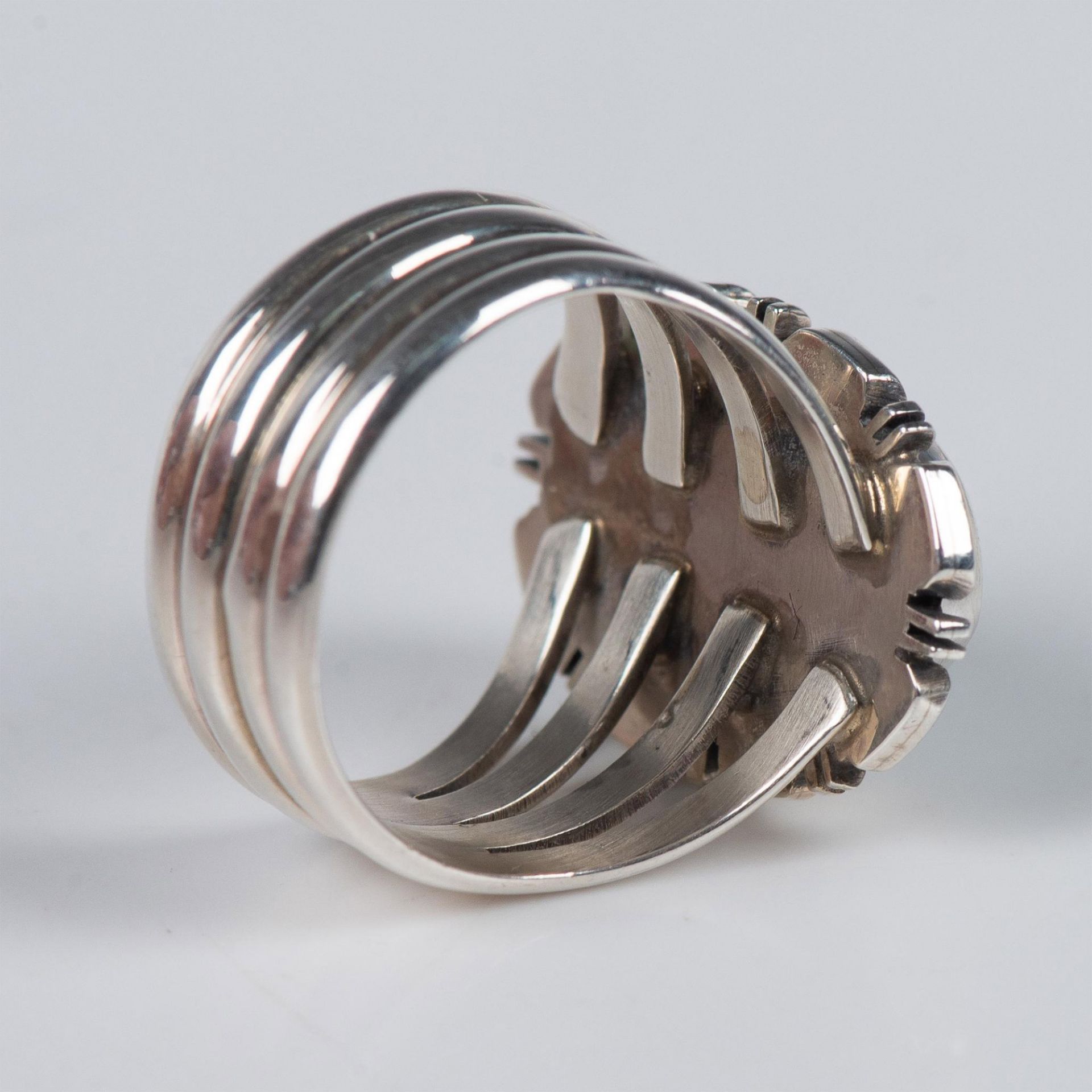 2pc Turquoise & Sterling Silver Bracelet & Ring Set - Bild 8 aus 9