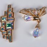 2pc Swarovski Brooches