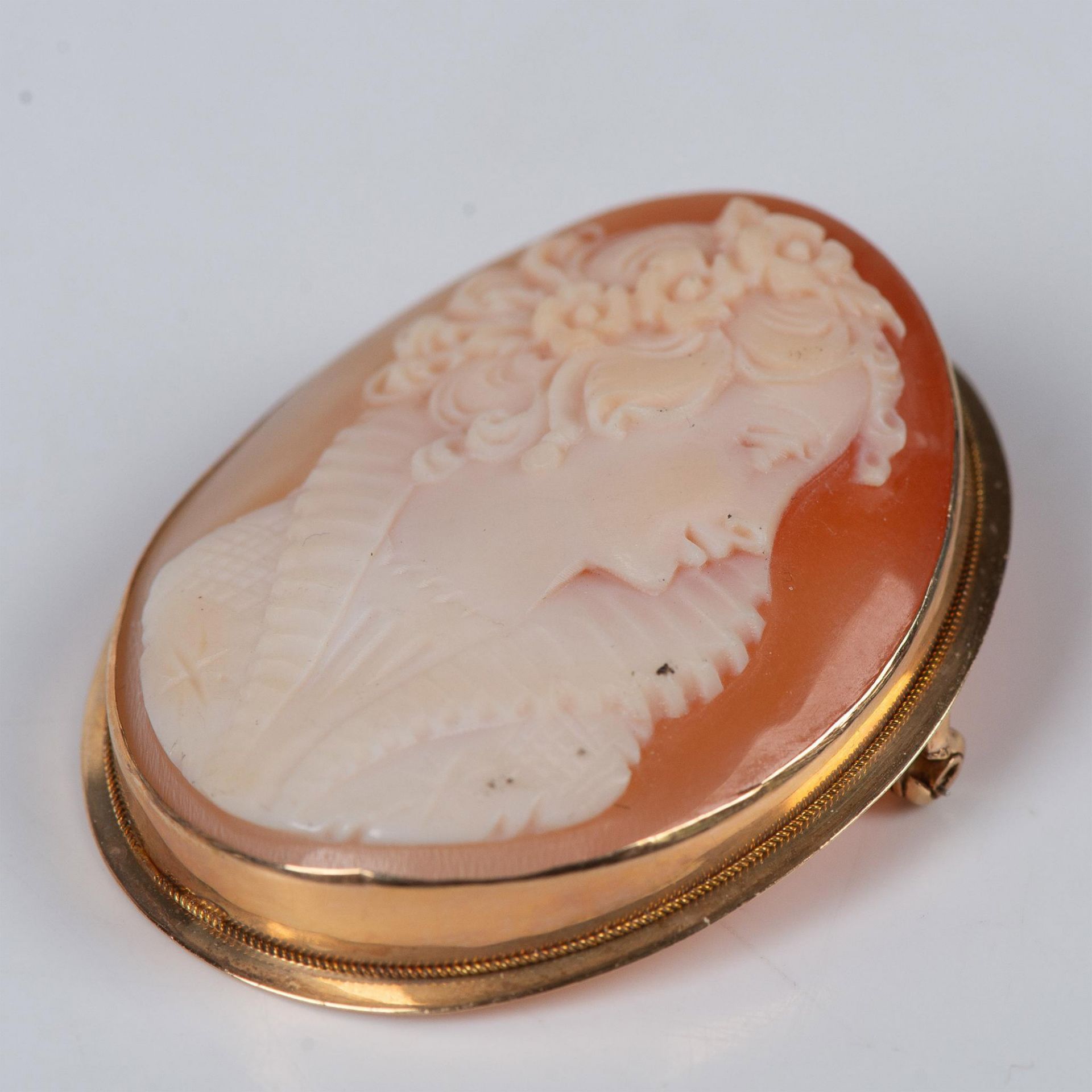 Cameo Pendant-Brooch Gold and Shell - Bild 3 aus 3