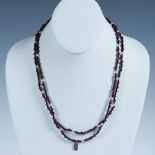 Judie Ingram Hematite and Glass Infinity Bead Necklace