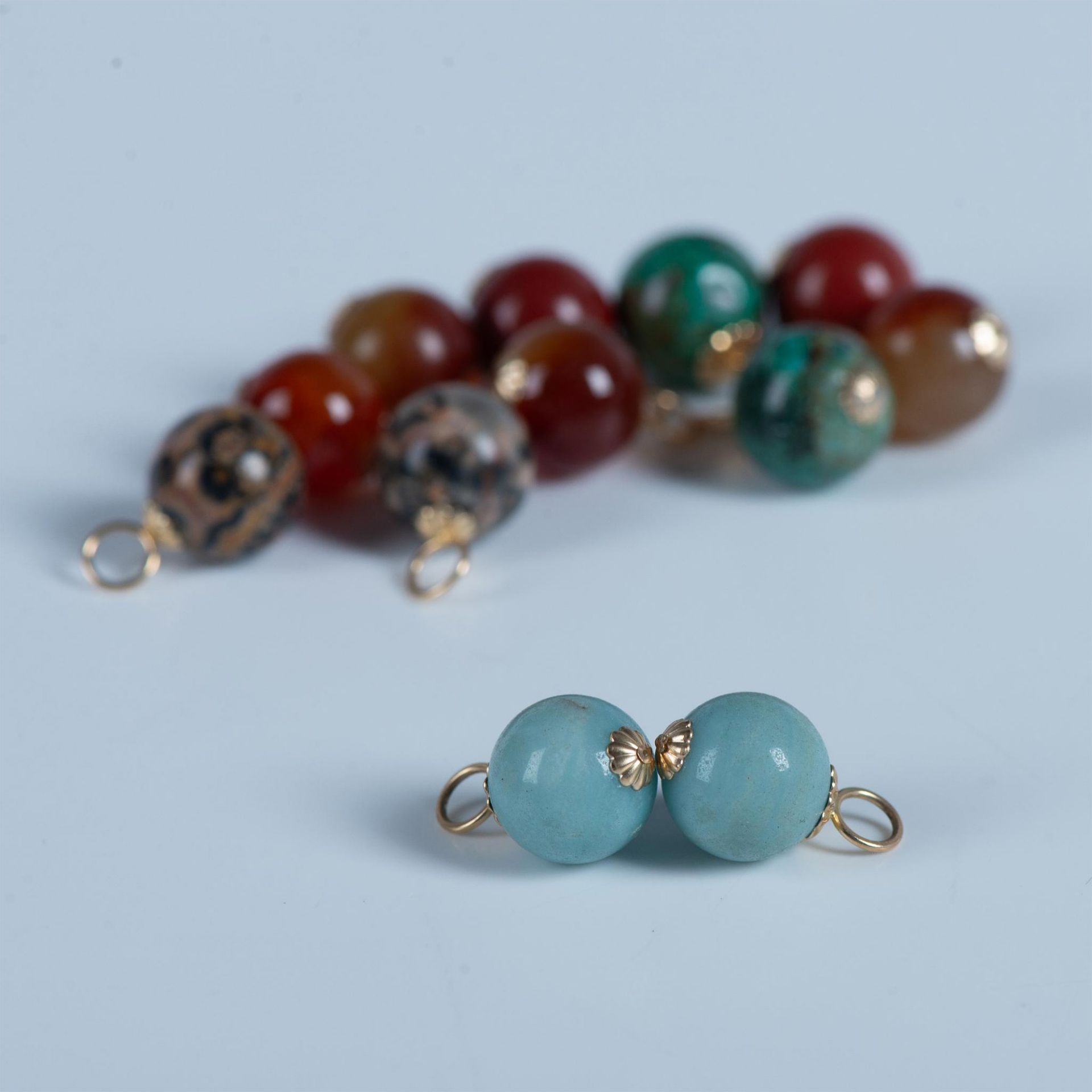 6 Pairs of Stone Bead Earring Charms - Bild 5 aus 5