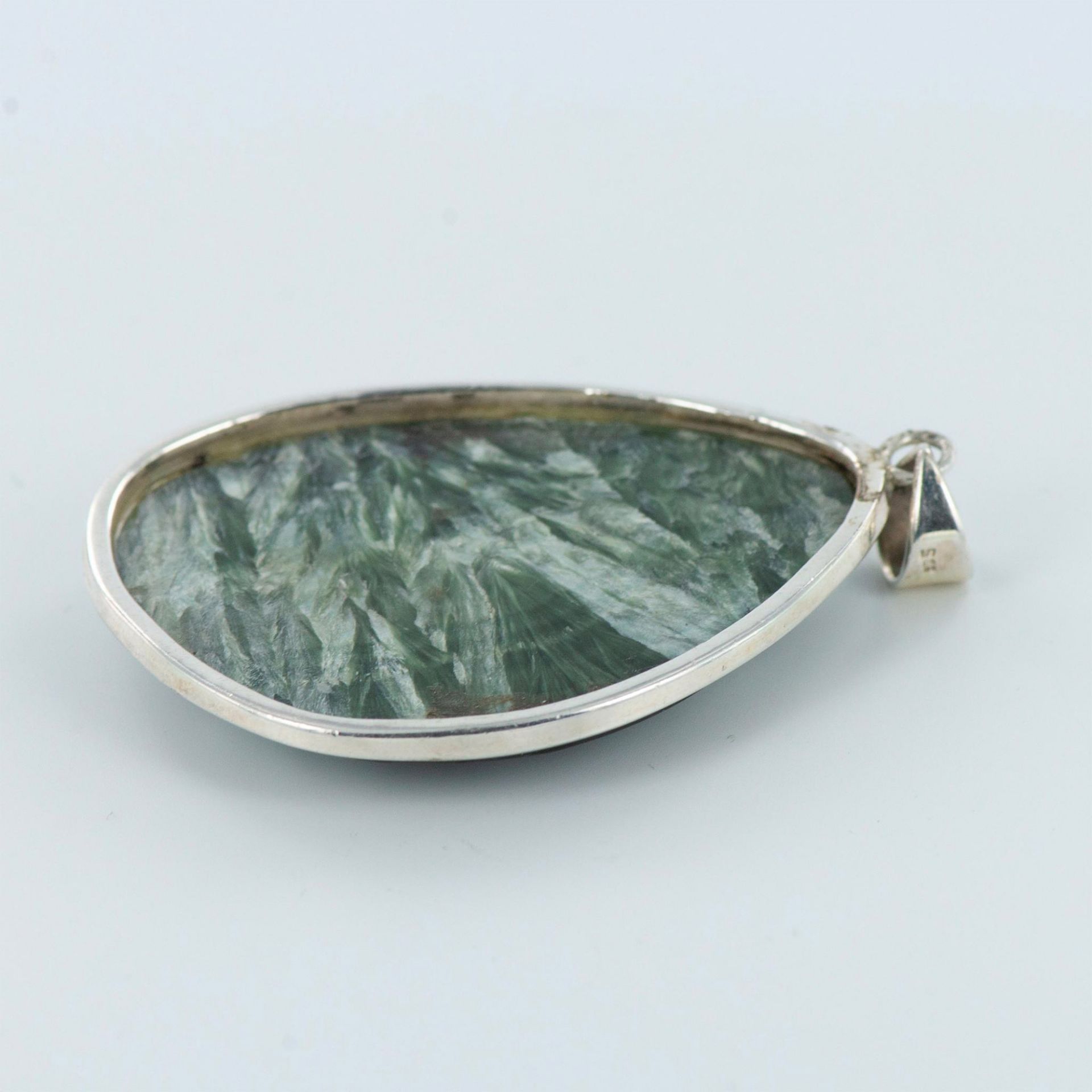 Seraphinite and Sterling Silver Pendant - Bild 4 aus 4