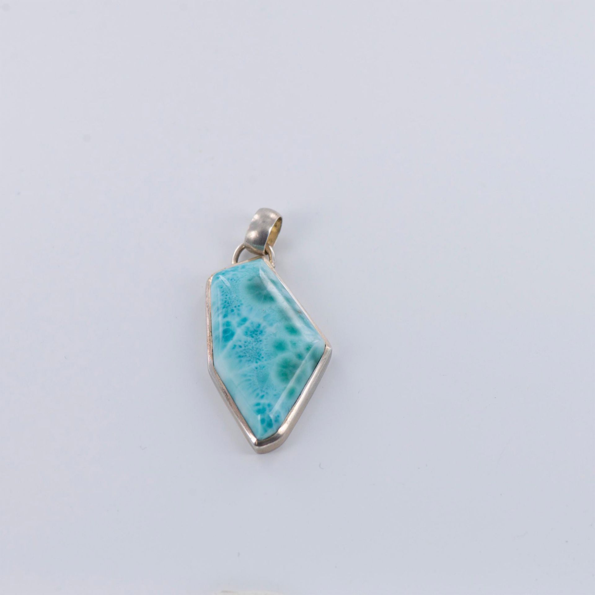 Larimar and Sterling Silver Pendant