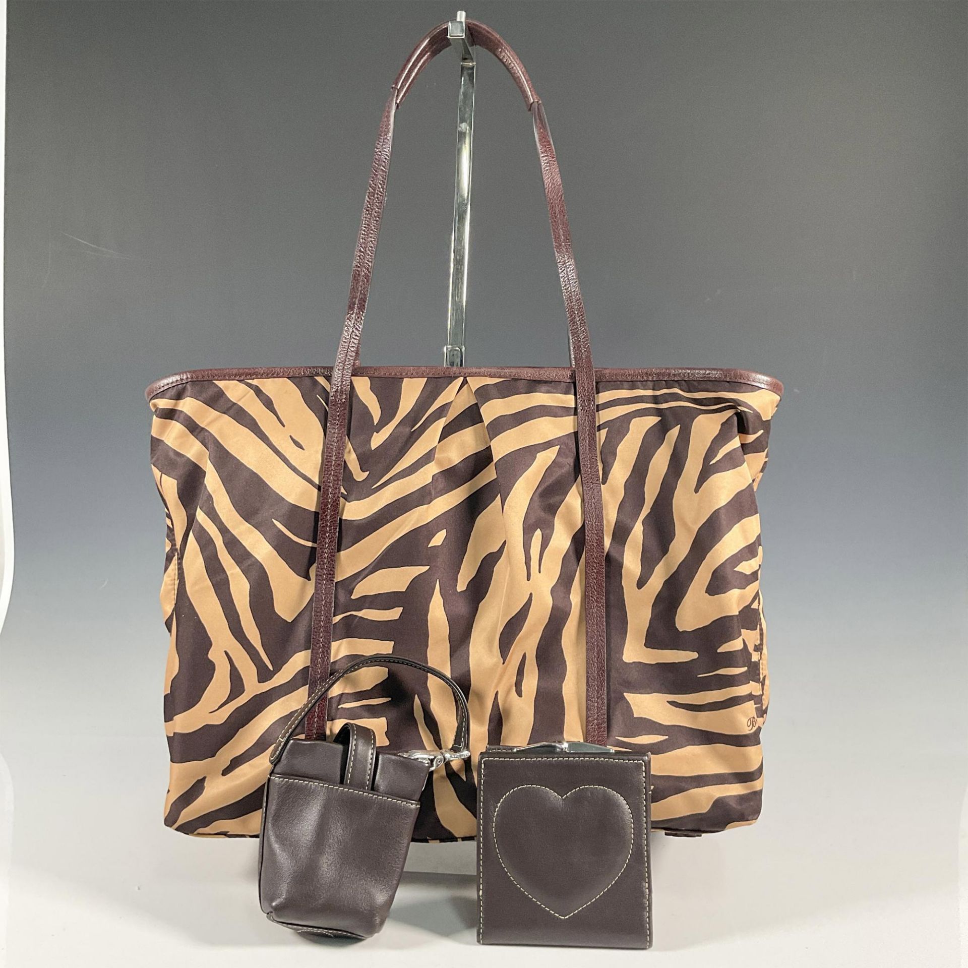 3pc Brighton Zebra Travel Tote Bag + Wallet + Phone Case - Image 2 of 4