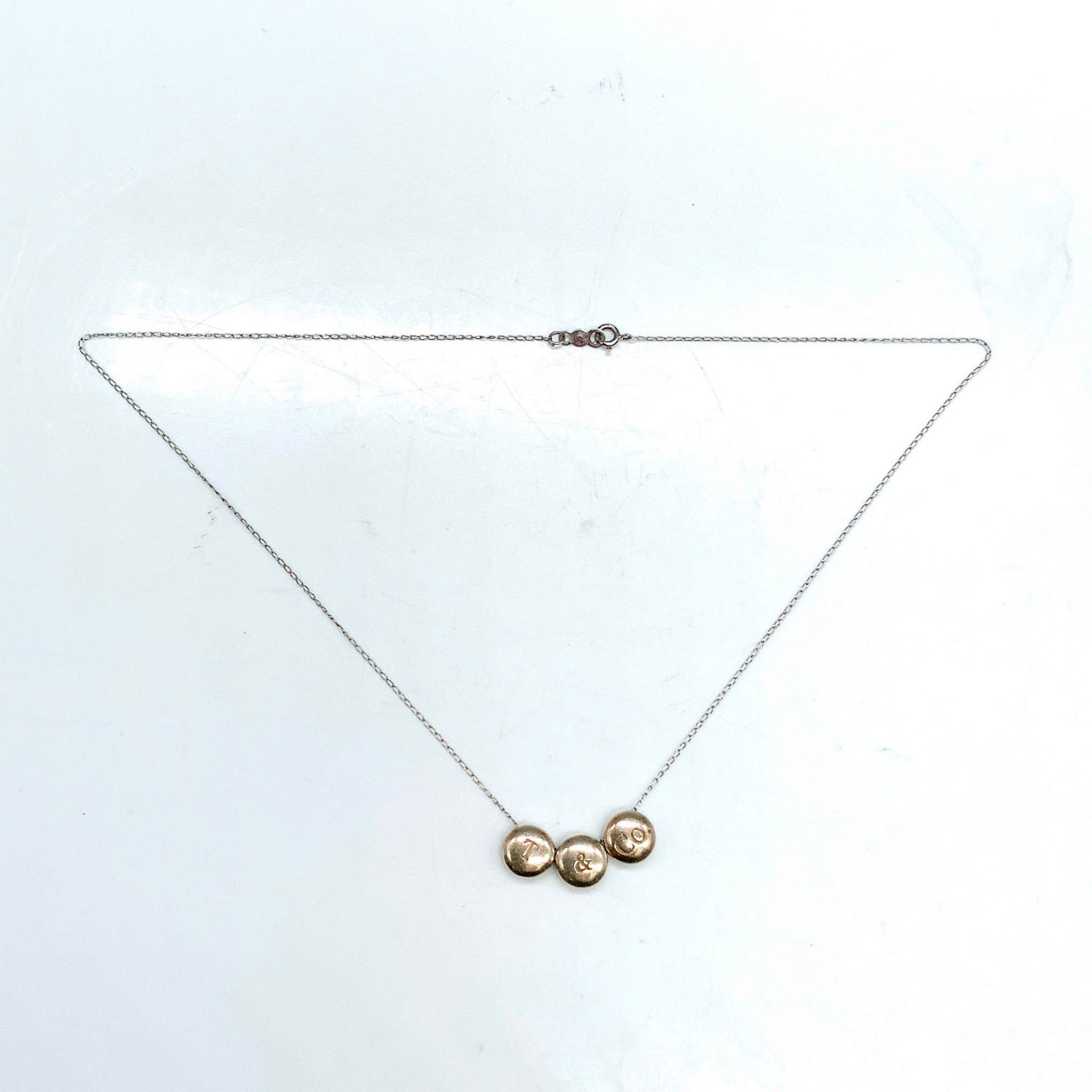 T & Co. Delicate 14K White Gold and Sterling Silver Necklace - Image 2 of 2