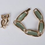 2pc Trifari Bracelet and Brooch