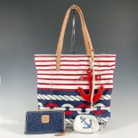 3pc Brighton Handbag, Wallet and Change Purse, Nautical