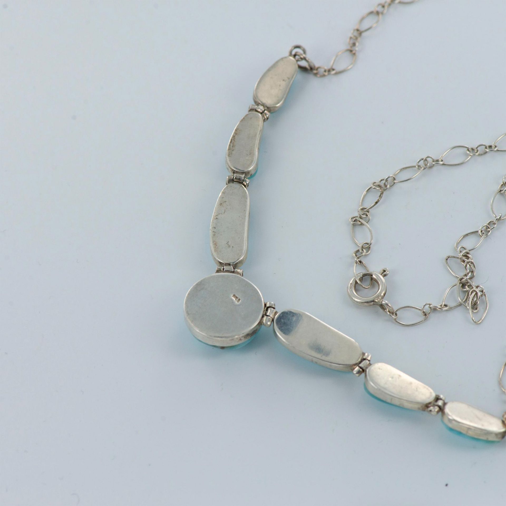 Larimar and Sterling Silver Necklace - Image 4 of 4