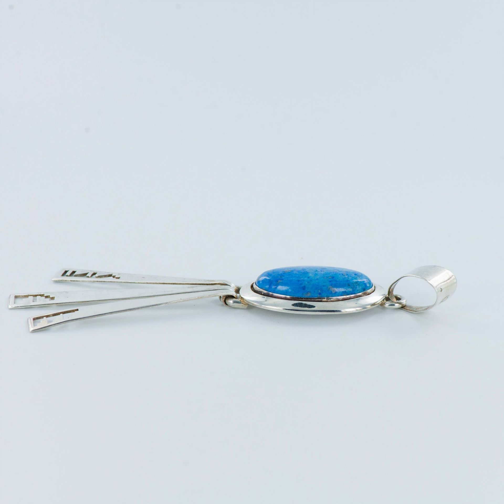 Jackson Sterling Silver and Turquoise Pendant - Image 2 of 5